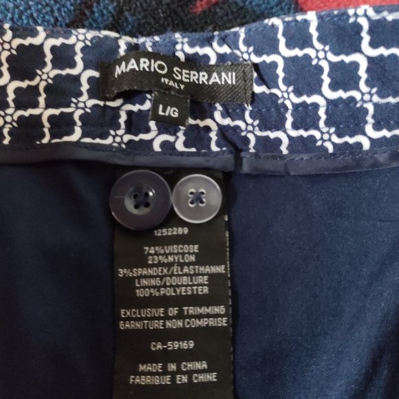 Mario Serrani Comfort Stretch Patterned Skort - Picture 6 of 7